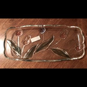 Mikasa Glass Tray - Tivoli Canape Tulip Rectangular